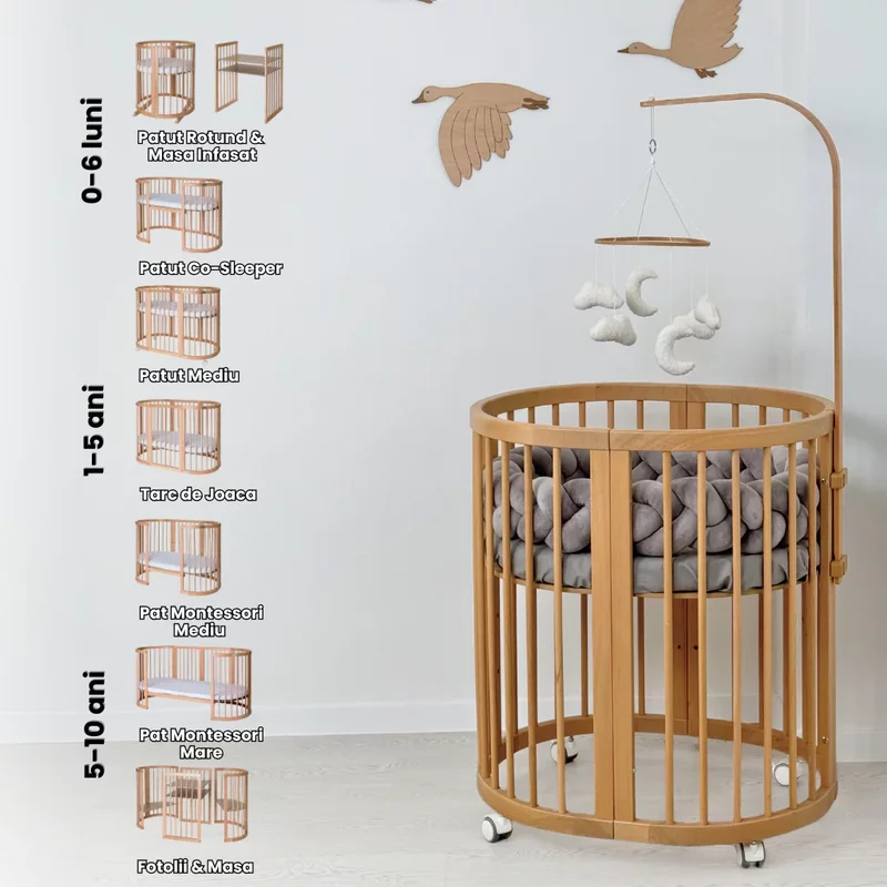 Patut smart rotund-oval evolutiv transformabil Cosleeper 9 in 1