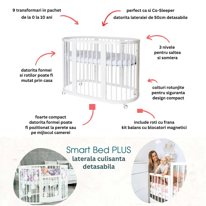 Patut smart rotund-oval evolutiv transformabil Cosleeper 9 in 1