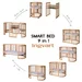 Patut smart rotund-oval evolutiv transformabil Cosleeper 9 in 1